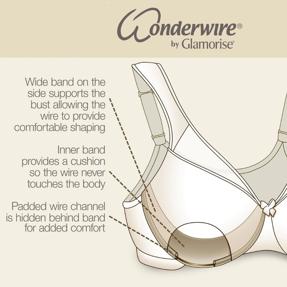 H Cup Bras 42H 44H 46H 48H Hot! Pink Underwire Wonderwire Front-Close Front-Hook - Picture 15 of 17